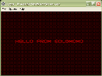 WonderSwan text demo screenshot